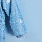 Personalised Blue Spot PU Rain Mac 