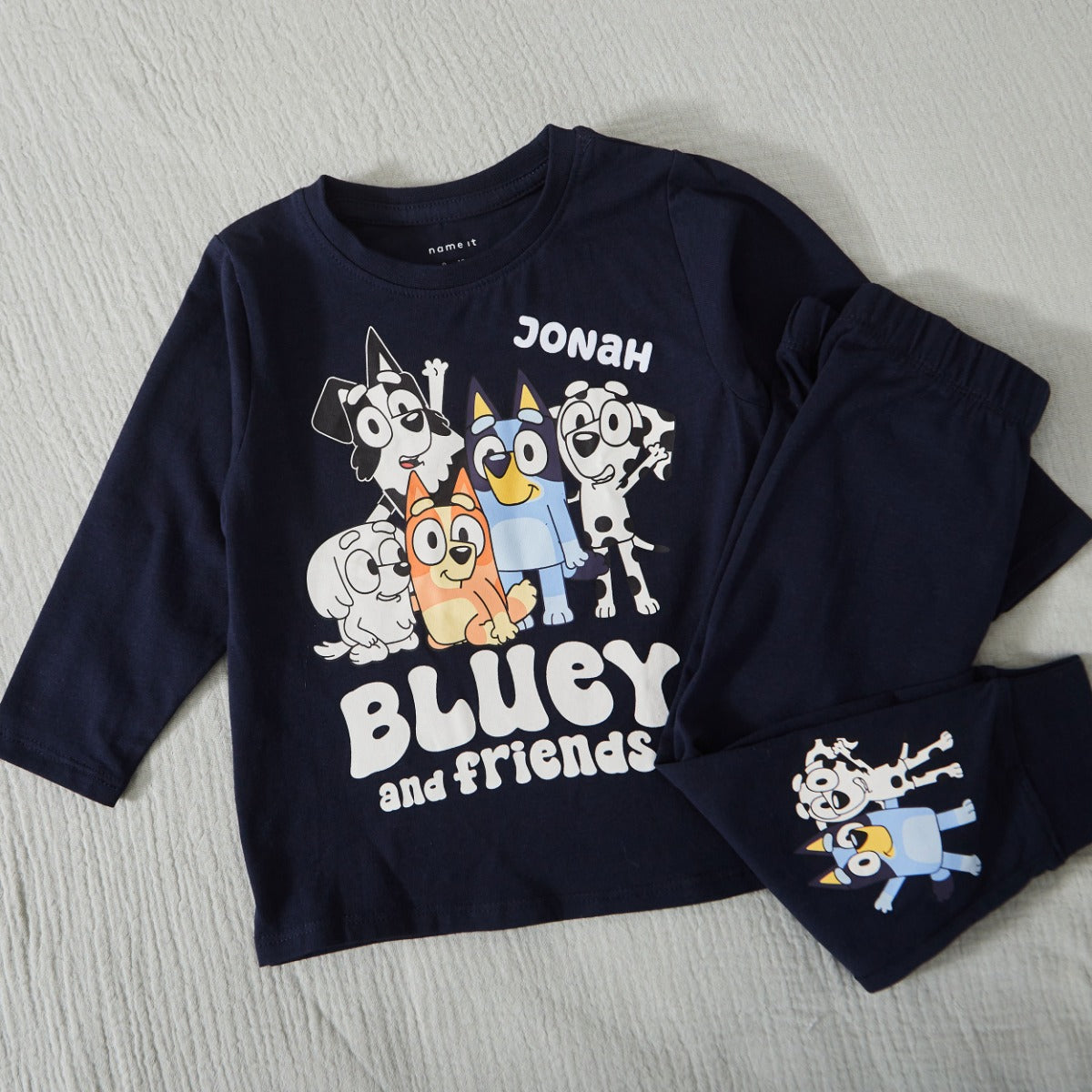 Name It Personalised Navy Bluey Pyjamas