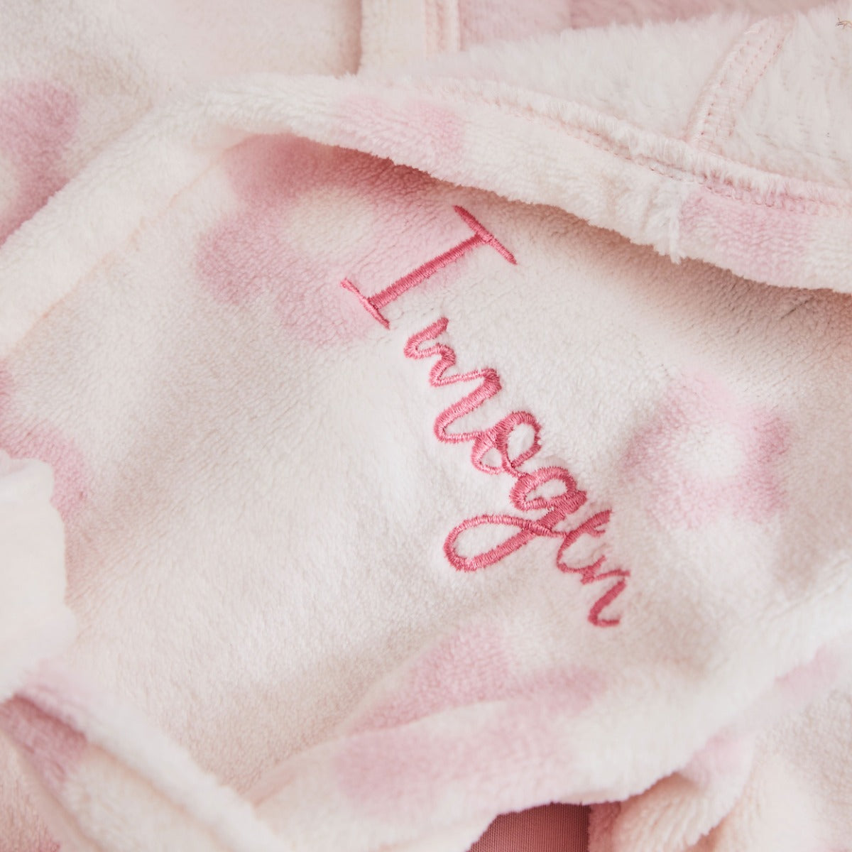 Personalised Flower Fleece Robe 