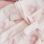 Personalised Flower Fleece Robe 