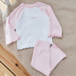 Personalised Pink Jersey Pyjamas 