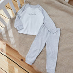 Personalised Grey Jersey Pyjamas 