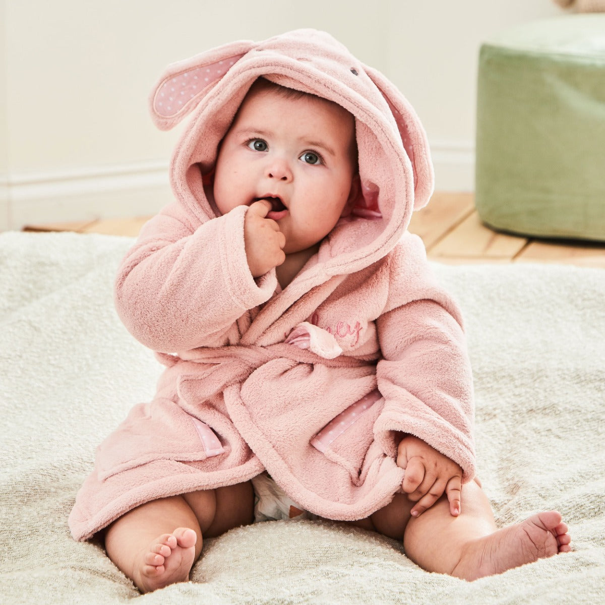 Personalised Bunny Fleece Robe
