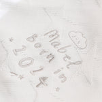Personalized Born in 2024 Ivory Star Jacquard Blanket