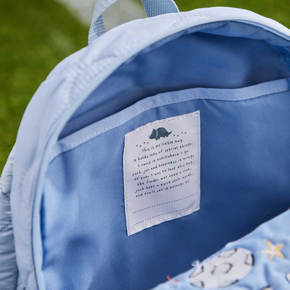 My Kids Personalised Game On Quilted Medium Backpack