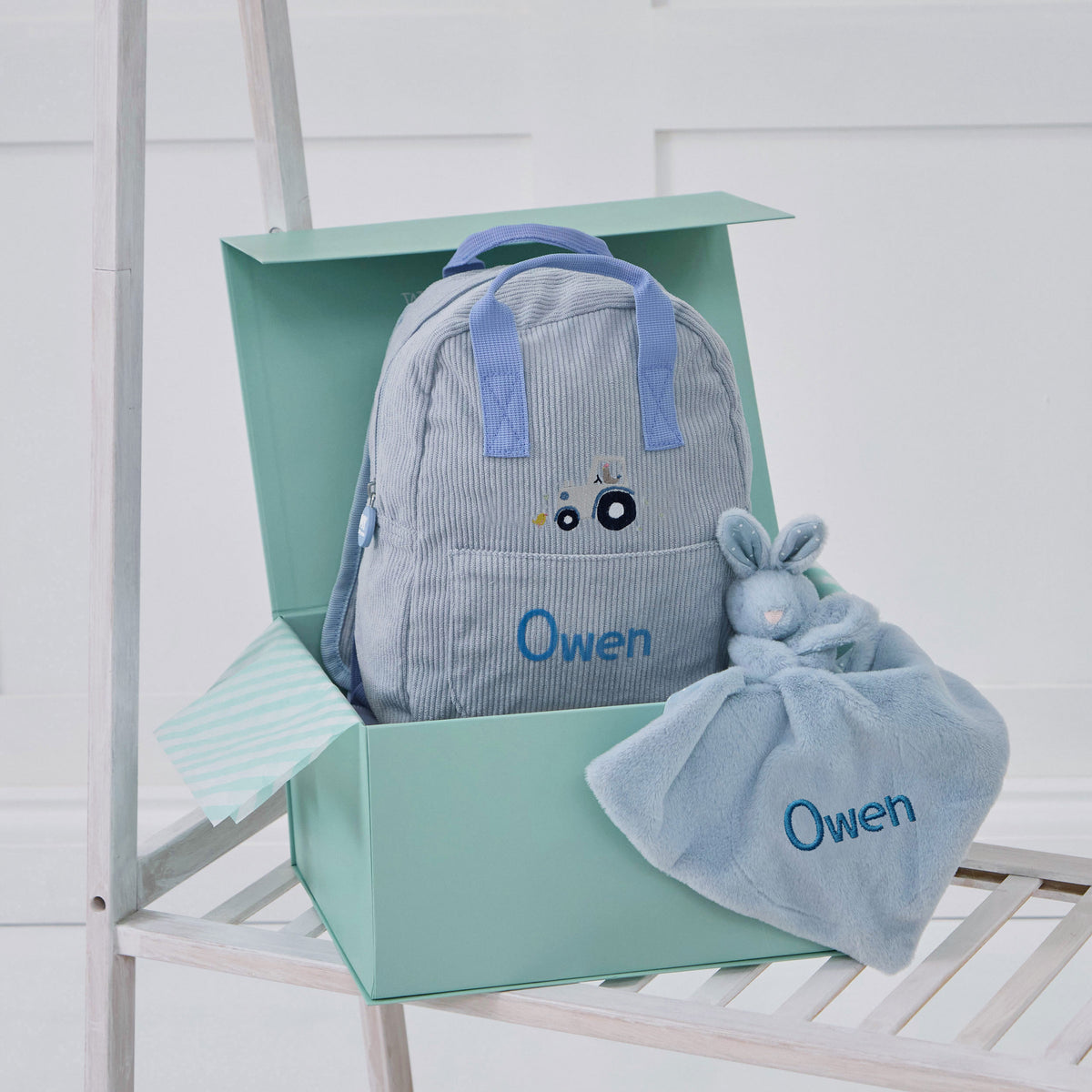 Personalized Blue Baby’s Day Out Gift Set