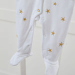 Personalised Diwali Gold Star Sleepsuit