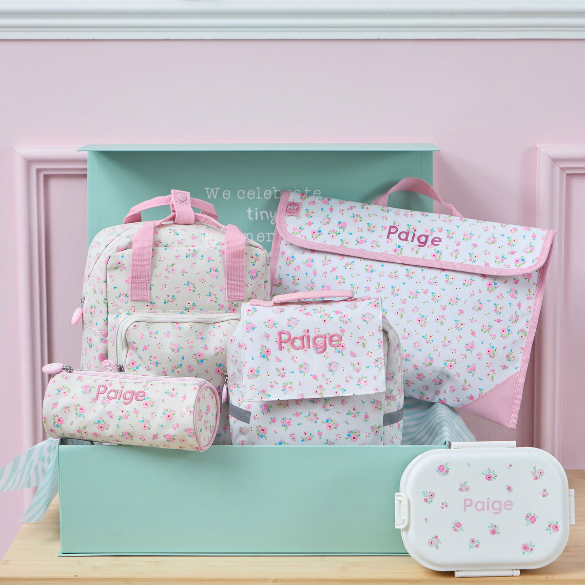 Personalised Ditsy Ultimate Back To School Set