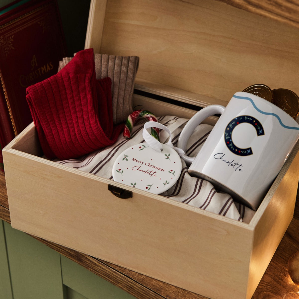 Personalised Folklore Design Christmas Keepsake Box