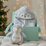 Personalised Goodnight Penguin Robe and Soft Toy Gift Set