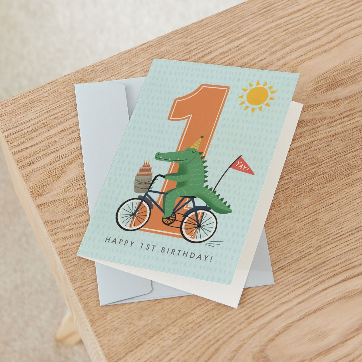 Personalised Crocodile Design 1st Birthday Card