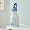 Personalised Grey Dinosaur 350ml Water Bottle