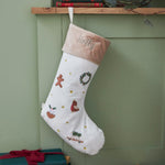 Personalised Plush Neutral Small Christmas Stocking