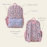 Personalised Leopard Print Big Backpack