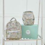 Personalised Neutral Safari Backpack & Lunchbag Set