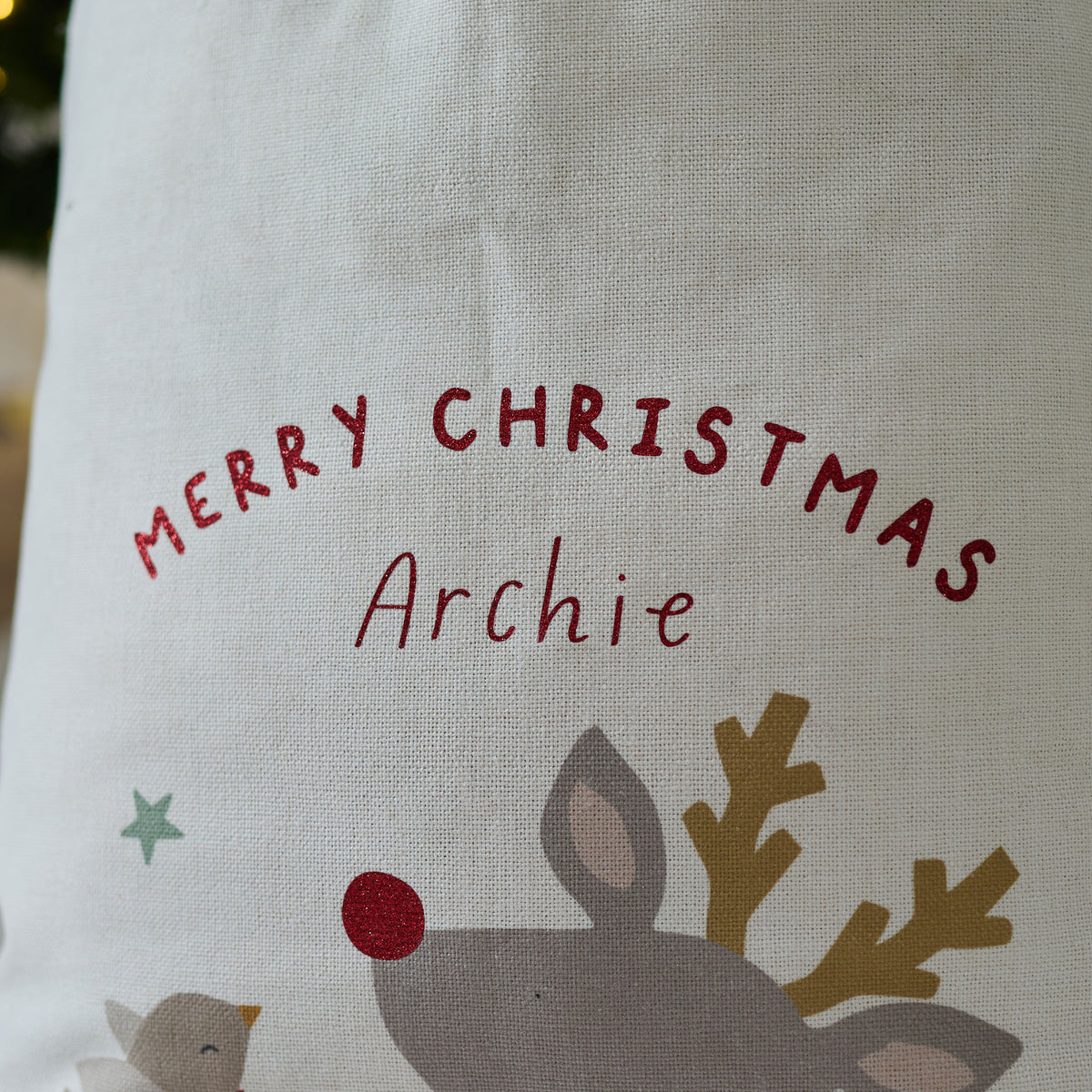 Personalised Robin and Rudolph Sack