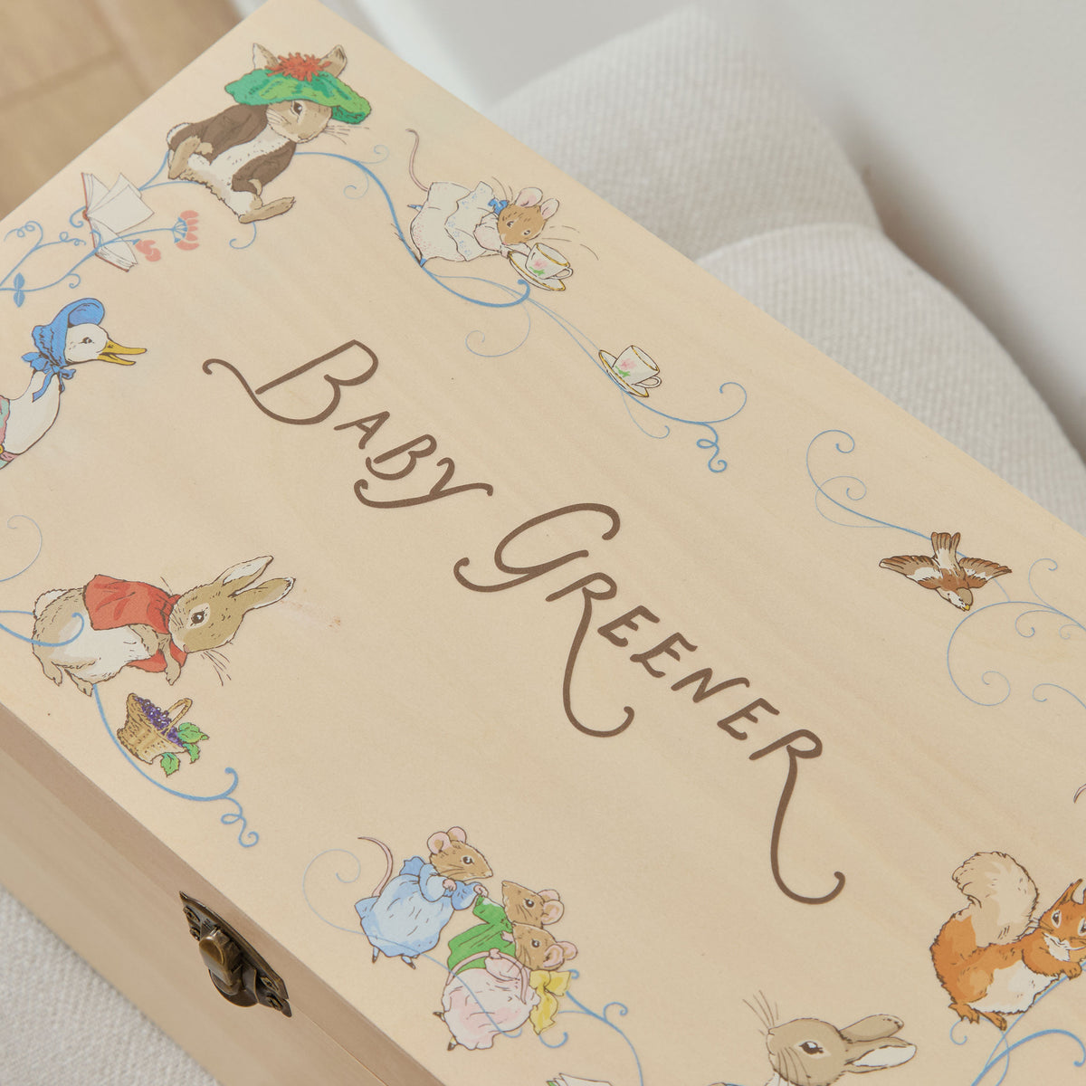 Personalised Peter Rabbit & Friends™ Wooden Keepsake Box FSC®