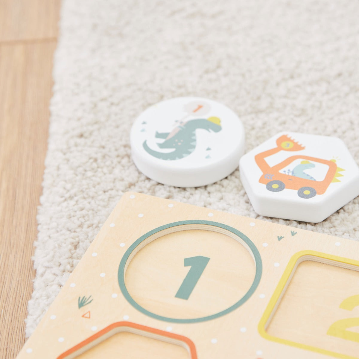 Personalised Wooden Dinosaur Themed 5-Piece Puzzle
