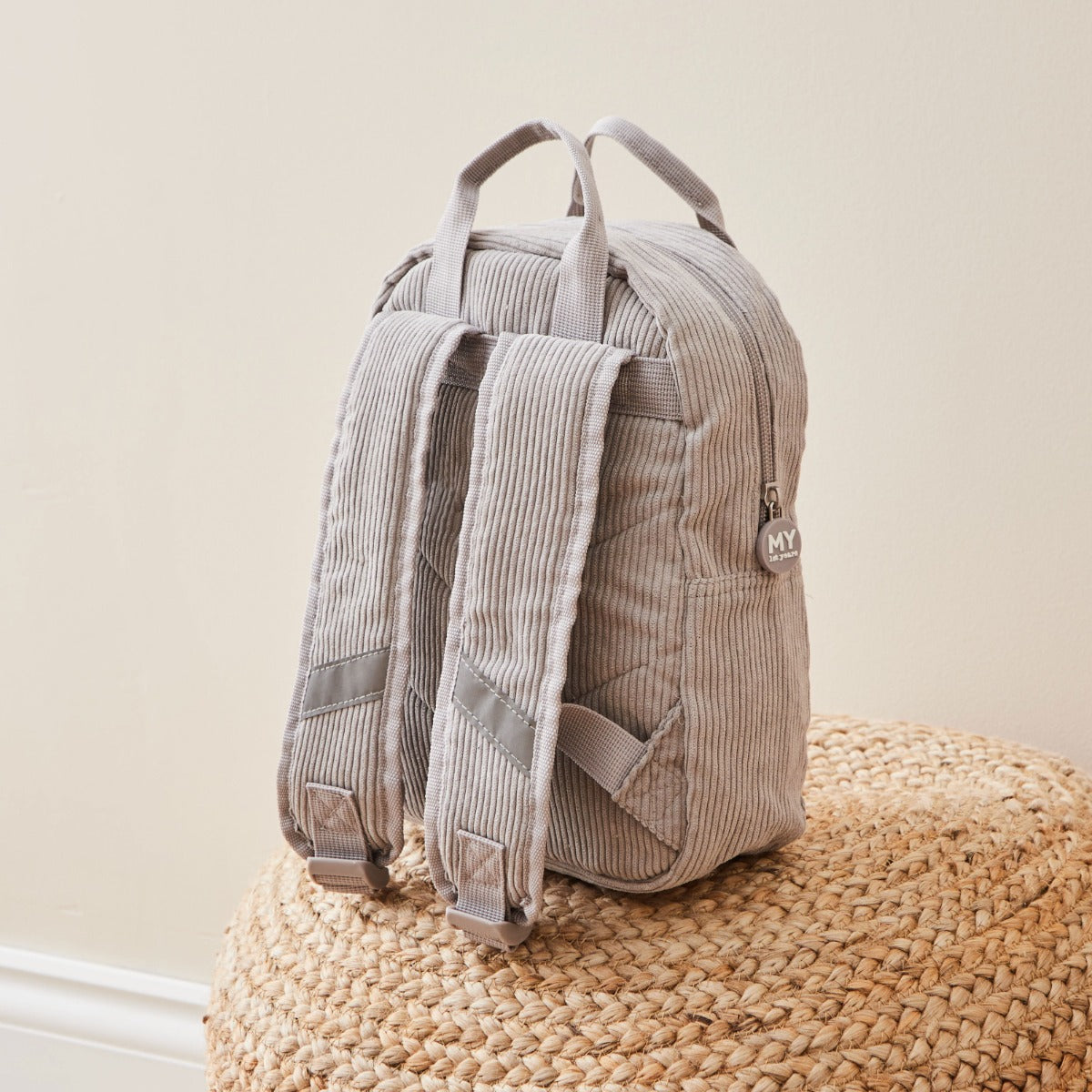Personalised Grey Cord Safari Design Mini Backpack – My 1st Years