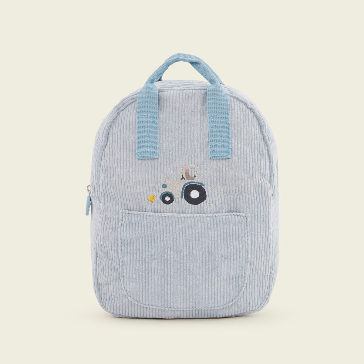 Personalised Blue Farmyard Design Cord Mini Backpack