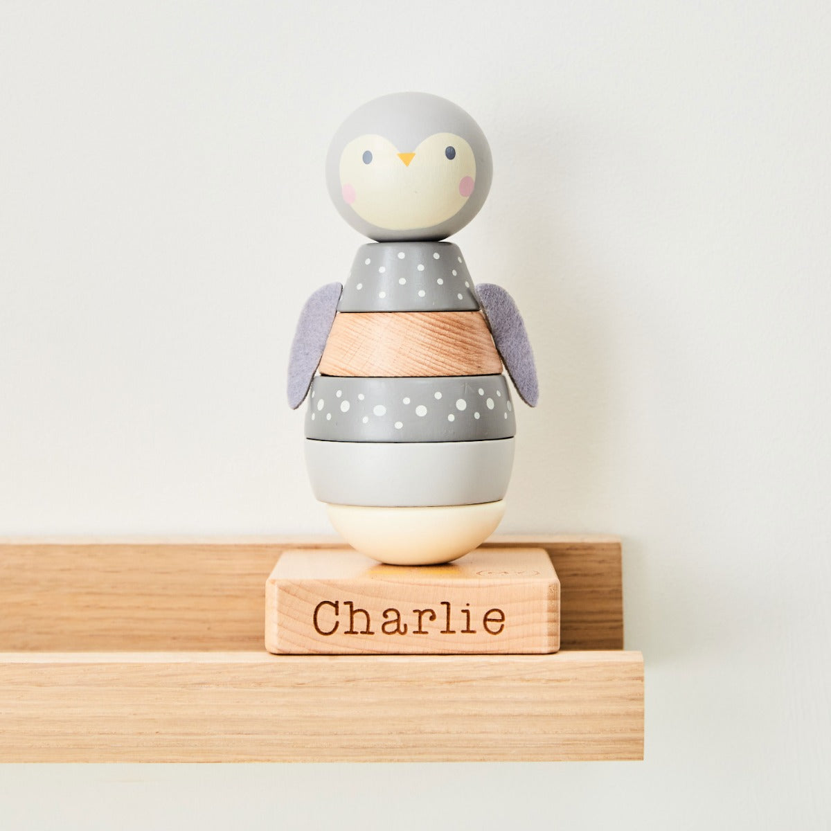 Personalised Penguin Stacker Toy FSC®