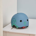 Personalised Scoot and Ride Steel Blue Helmet XXS-S