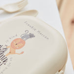 Personalised Cream Safari Design Mushie Lunch Box