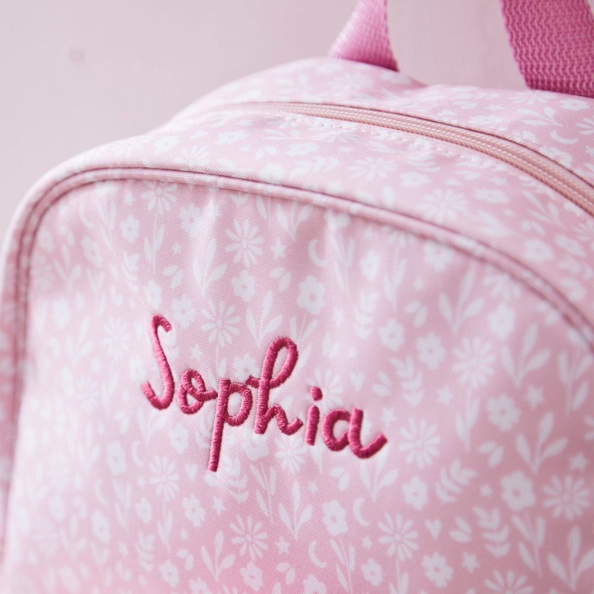 Personalised Pink Unicorn Face Medium Backpack