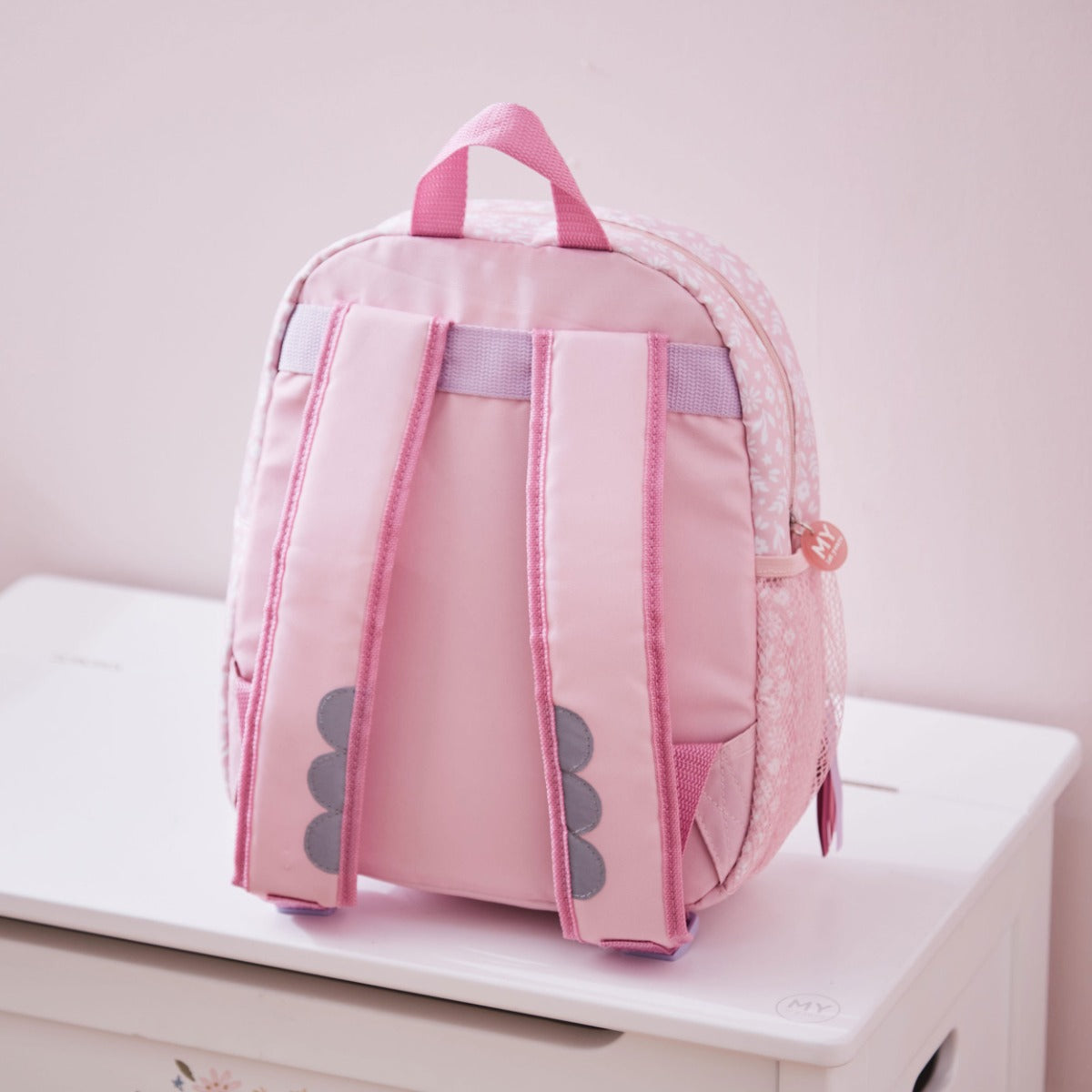 Personalised Pink Unicorn Face Medium Backpack
