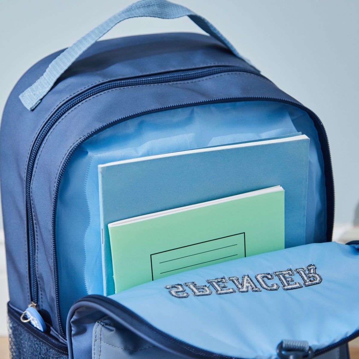 My Kids Personalised Blue Large Backpack