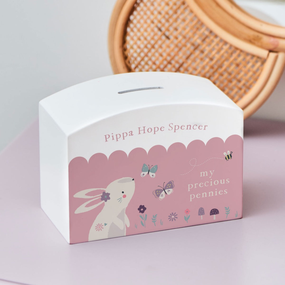 Personalised Bunny Money Box FSC®