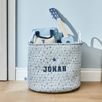 My Kids Personalised Large Lightning Bolt Blue Storage Bag