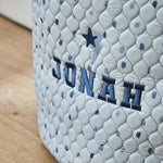 My Kids Personalised Large Lightning Bolt Blue Storage Bag