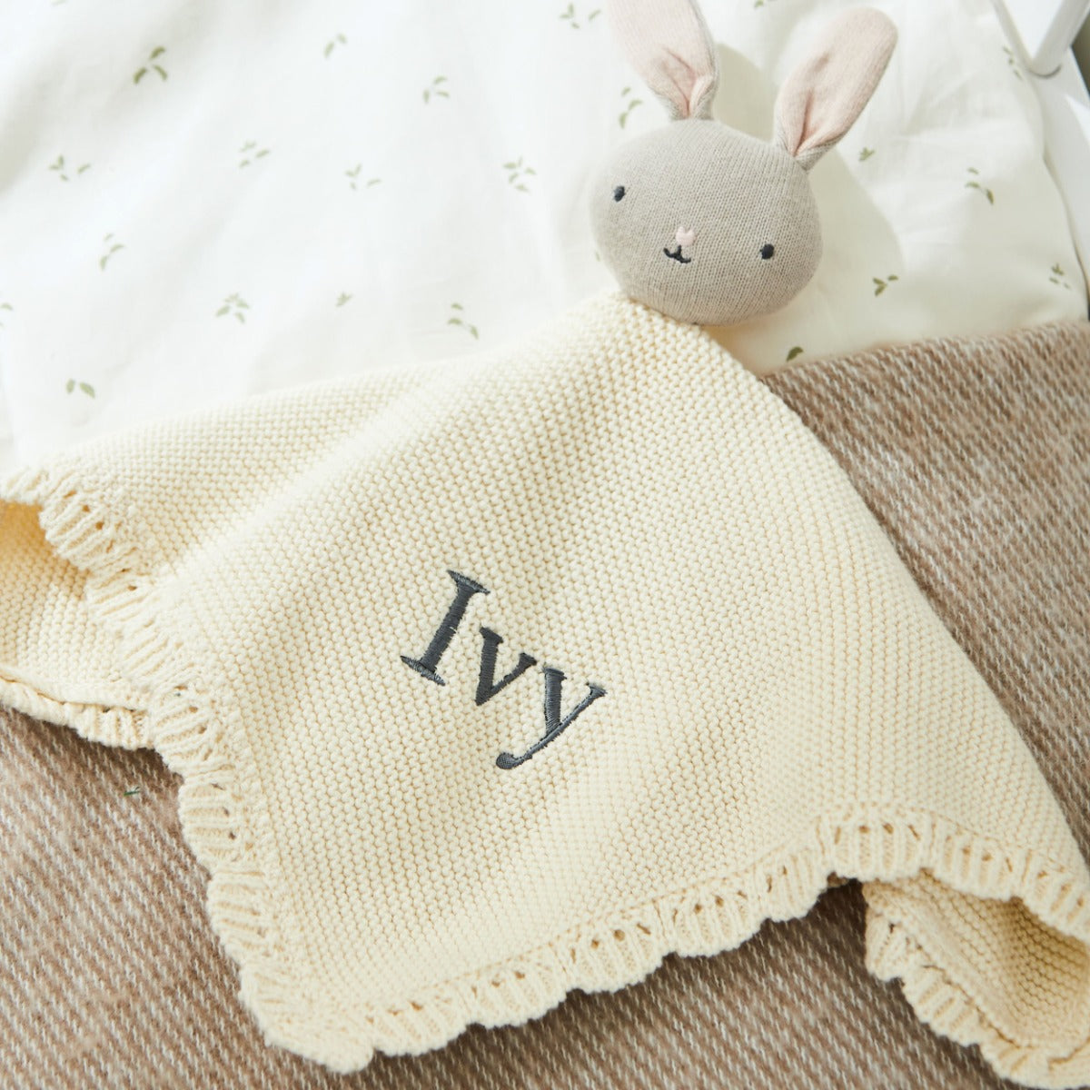 Personalised Avery Row Blushing Bunny Comforter