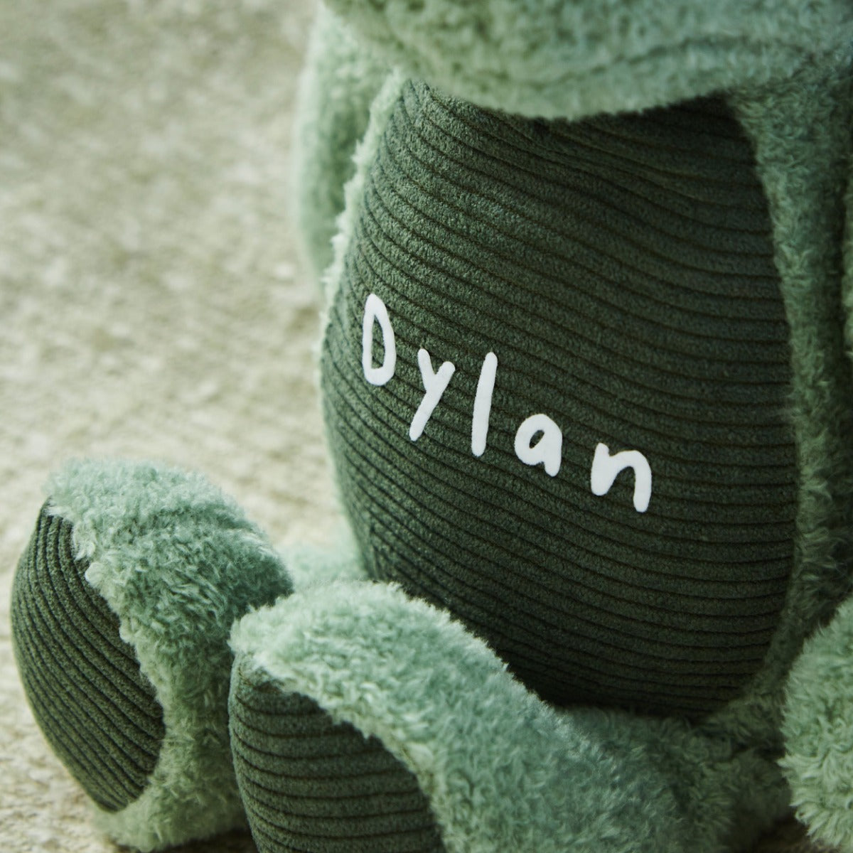 Personalised Green Dinosaur Plush Toy 