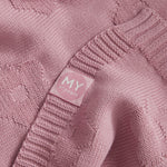 Personalised Raspberry Ripple Flower Jacquard Blanket
