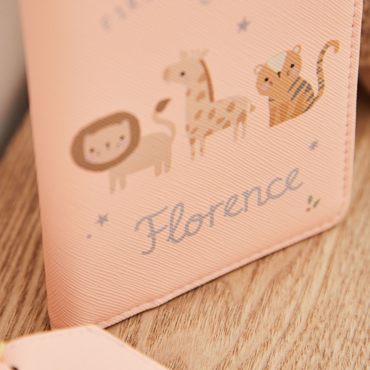 Personalised Born To Be Loved Pink Passport Holder & Luggage Tag Set