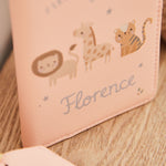 Personalised Born To Be Loved Pink Passport Holder & Luggage Tag Set