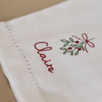 Personalised Christmas Cotton Hem Napkin