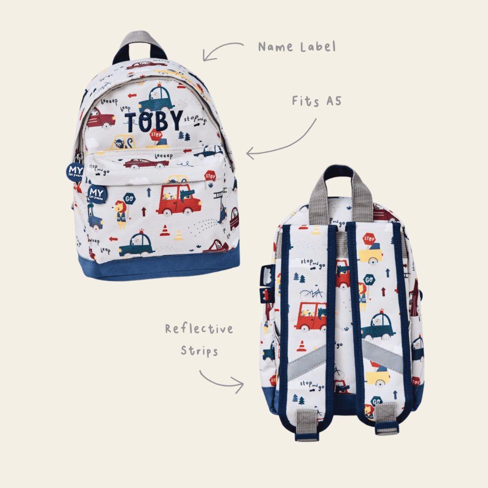 Personalised Transport Print Classic Mini Backpack