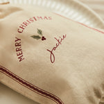 Personalised Traditional Christmas Drawstring Gift Bag