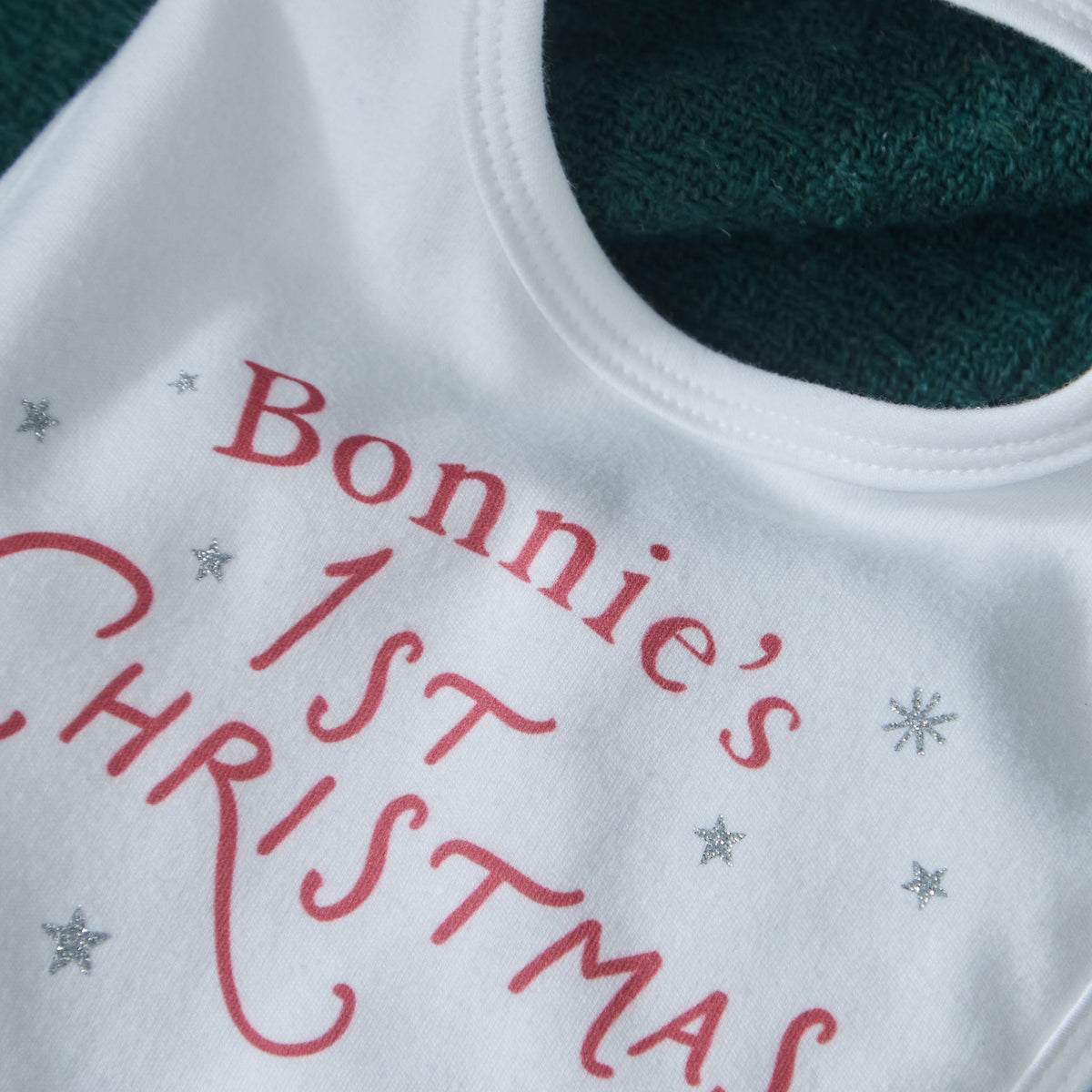 Personalised 1st Christmas Bib