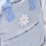 Personalised Daisy Blue Cord Mini Backpack