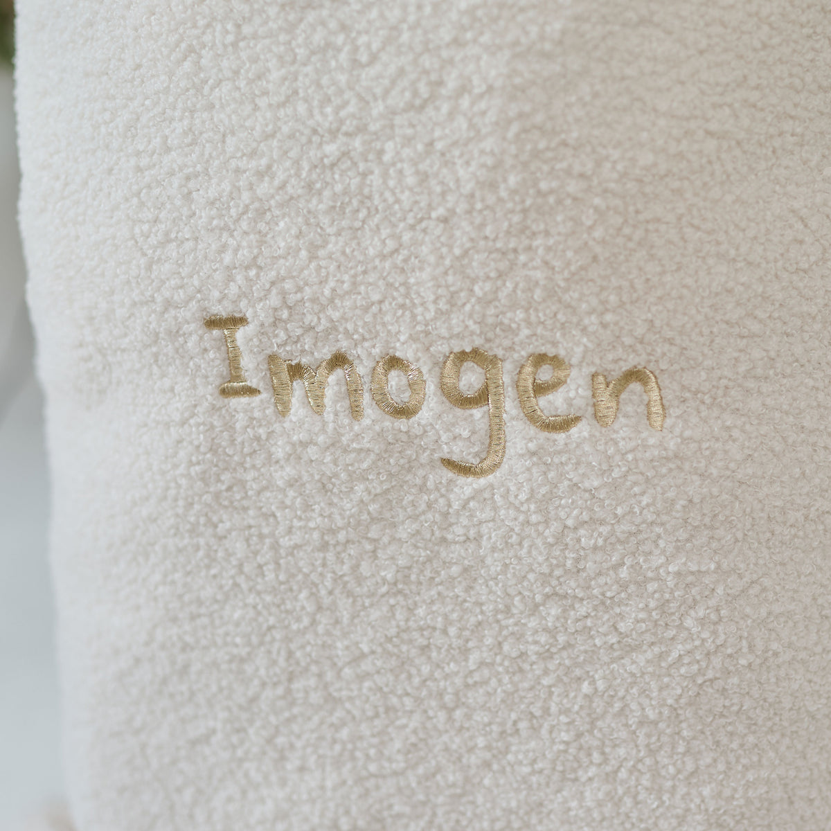 Personalised Cream Borg Christmas Sack