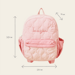 Personalised Pink Quilted Medium Backpack