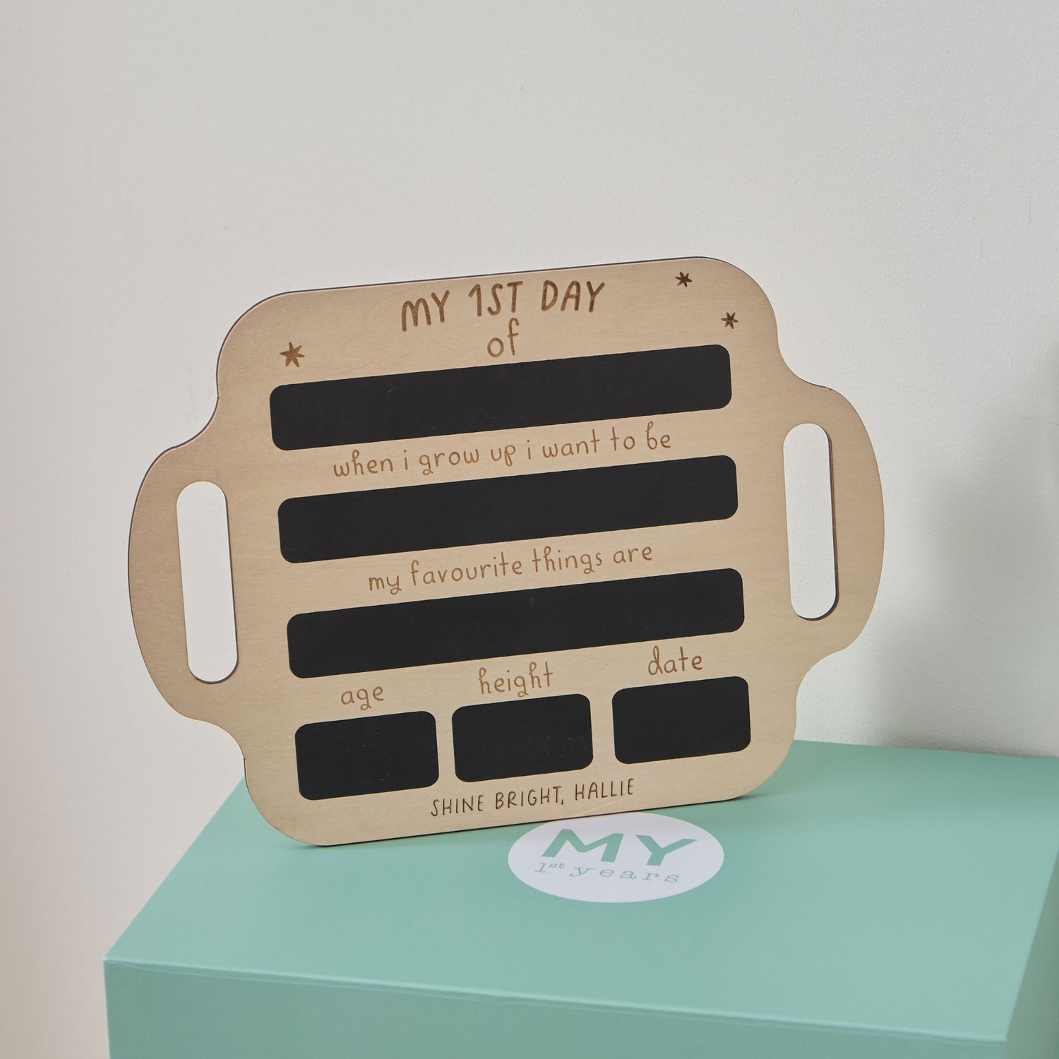 Personalised My 1st Day of School Customisable Board FSC®