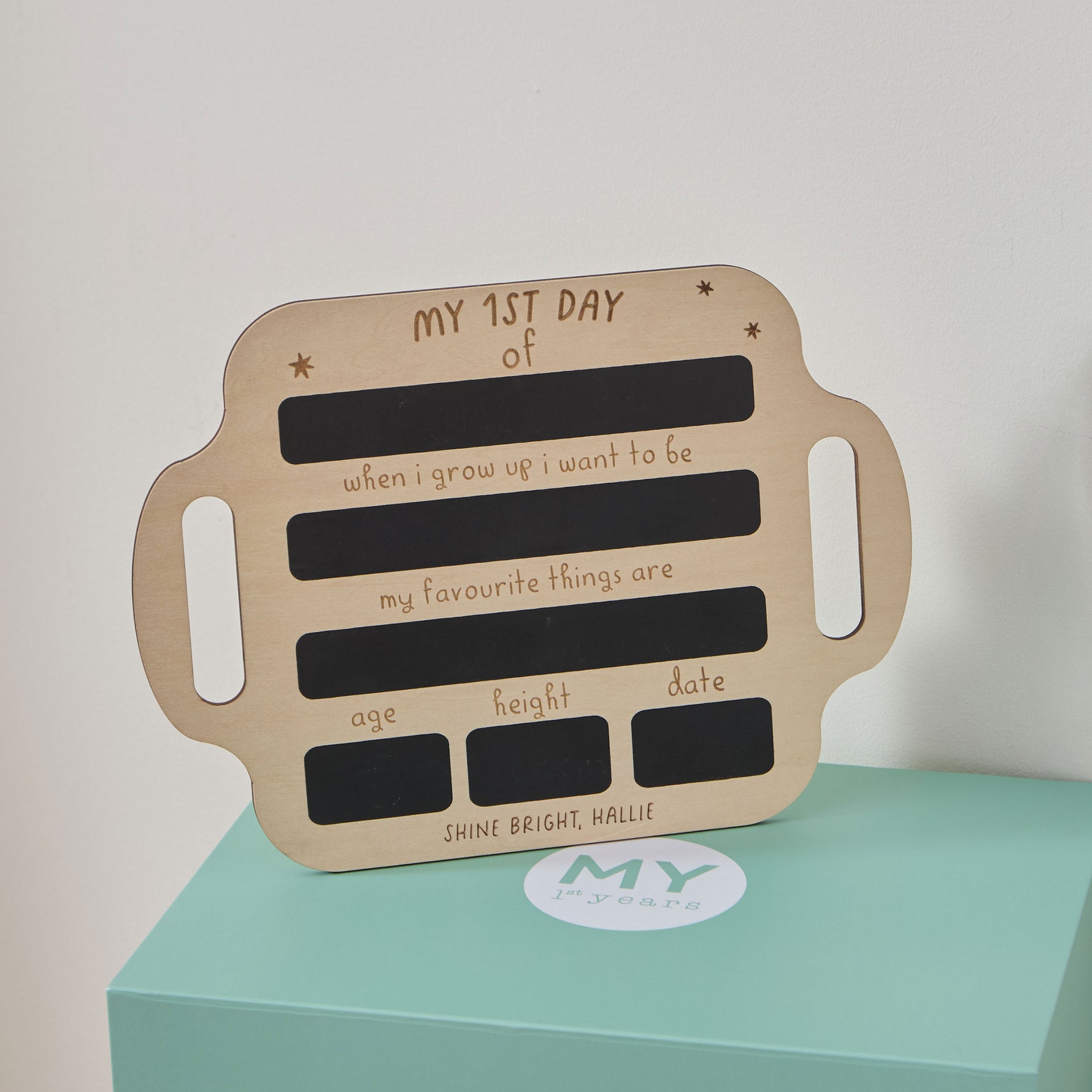 Personalised My 1st Day of School Customisable Board FSC®