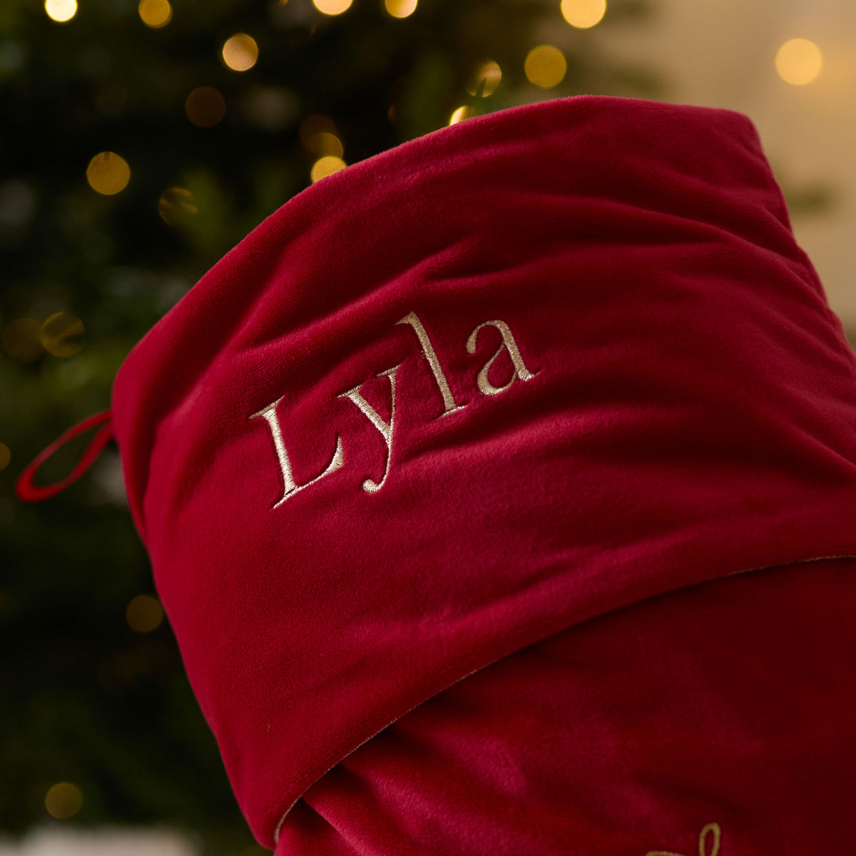 Personalised Embroidery Detailed Christmas Stocking