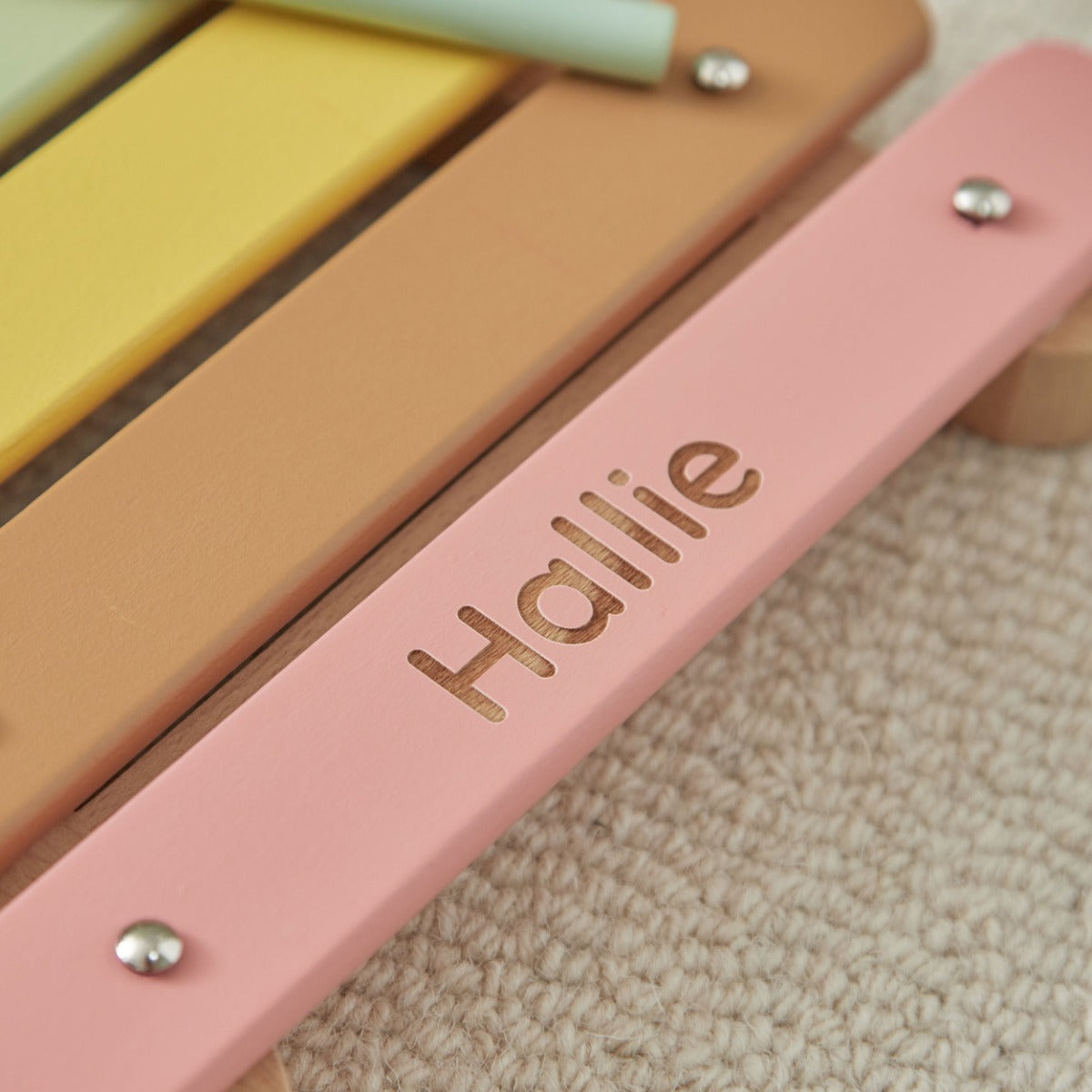 Personalised Pastel Xylophone Wooden Toy FSC®