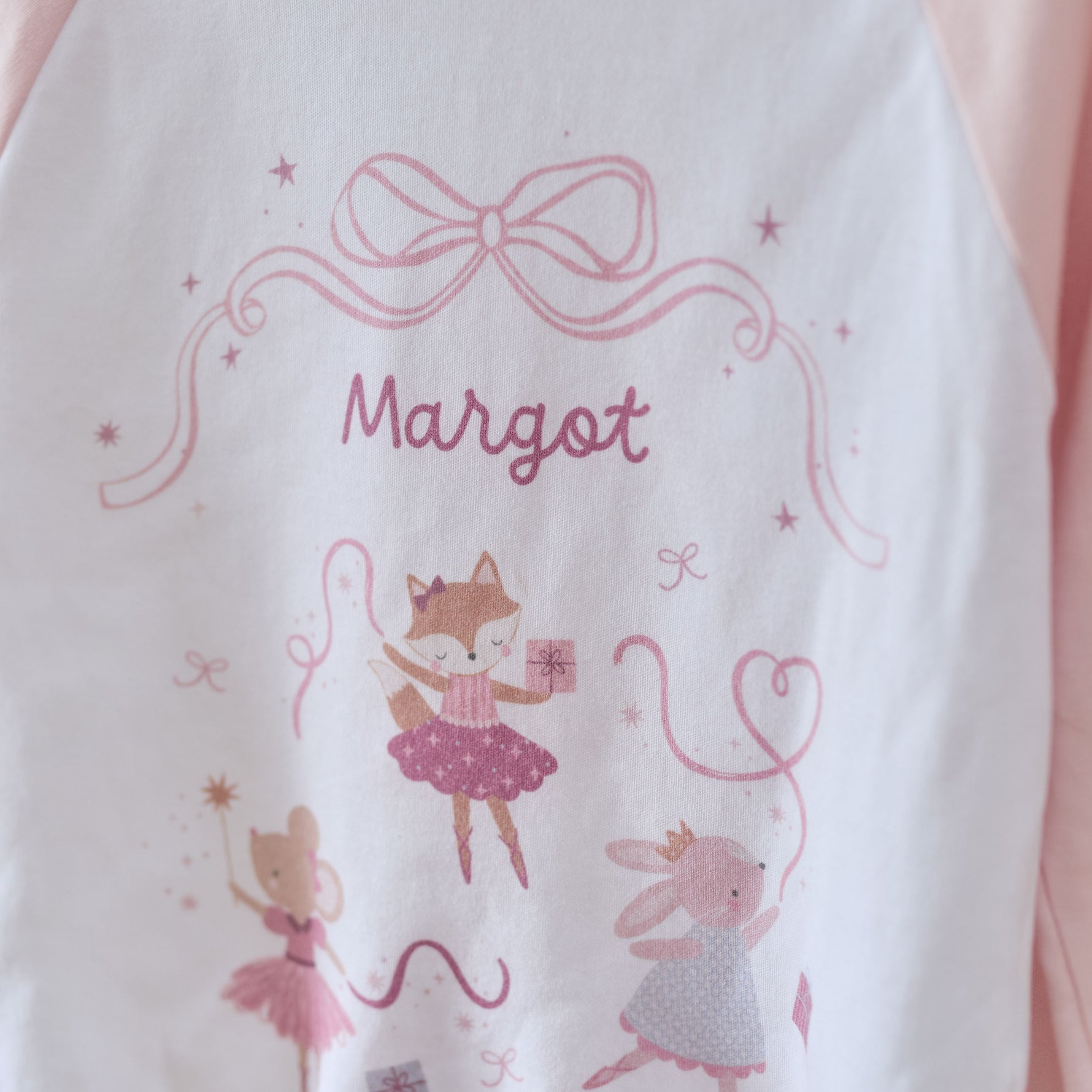 Personalised Pink Mouse Ballerina Christmas Pyjamas
